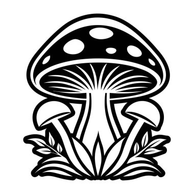 Mantar simgesi, vektör illüstrasyonu