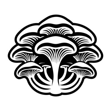 Mantar simgesinin vektör illüstrasyonu