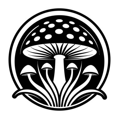 Güzel ve renkli bir mantarın vektör çizimi