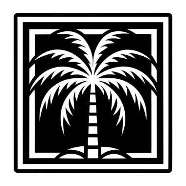 Palmiye ağaç simgesiyle, basit tarzı