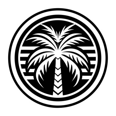 Palmiye ağaç simgesiyle, basit tarzı