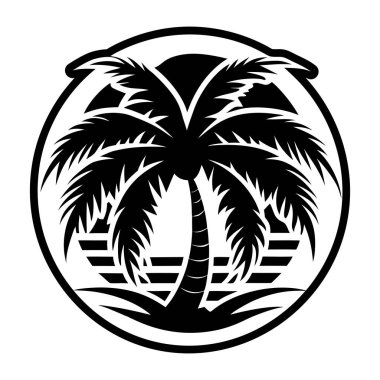 Palmiye ağacı simgesi vektörü