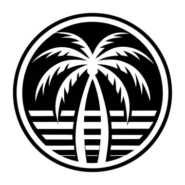 Palmiye ağaç simgesiyle, basit tarzı