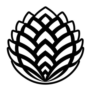 Ananas. Web simgesi basit illüstrasyon