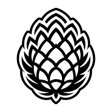 Ananas simgesi, anahat stili