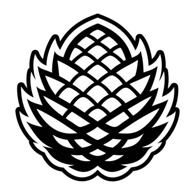 Ananas ikonu. Beyaz arkaplanda izole edilmiş web tasarımı için egzotik vektör simgesi