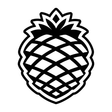 Ananas. Web simgesi basit illüstrasyon