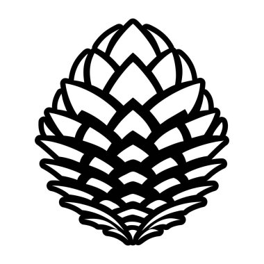 çam kozalağı, illüstrasyon, simge, beyaz arkaplan üzerindeki vektör