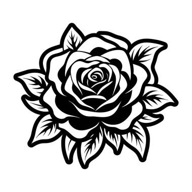 vektör çizim çiçek gül