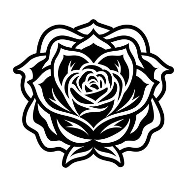 Siyah çiçeğin vektör illüstrasyonu