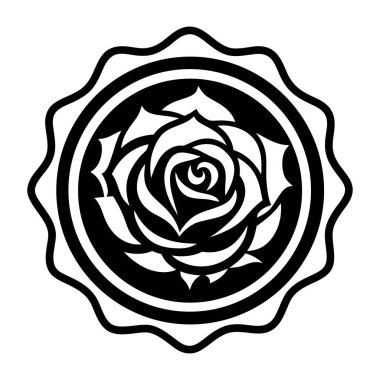 Gül çiçeği vektör illüstrasyonu