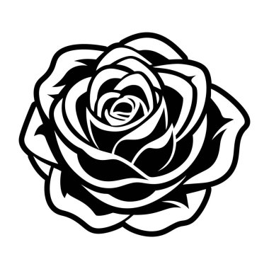 siyah ve beyaz gül simgesi