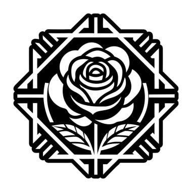 Bir çiçek süslemesinin vektör illüstrasyonu