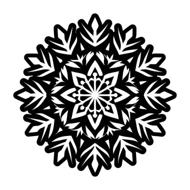 Vektör çizimi. Kar Tanesi simgesi beyaz arkaplanda izole edildi