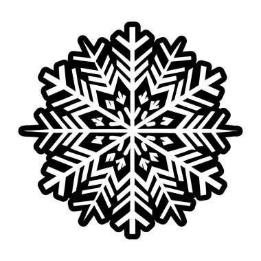 Beyaz arkaplanda kar tanesi simgesi