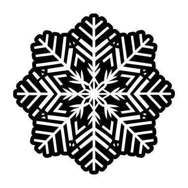 Kar Tanesi ikonu. Noel ve yeni yıl teması. Yalnız tasarım. vektör illüstrasyonu