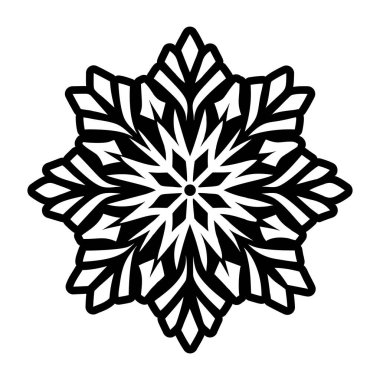 Kar Tanesi ikonu. Noel ve yeni yıl teması. Yalnız tasarım. vektör illüstrasyonu
