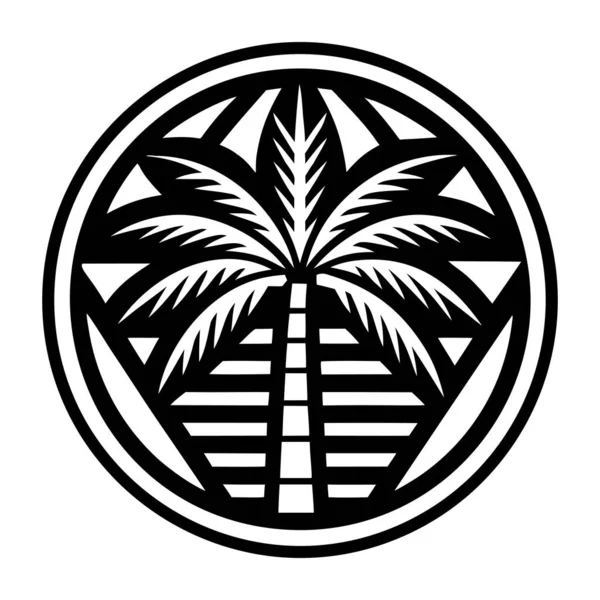 Palmiye ağaçlı tropikal yaprak