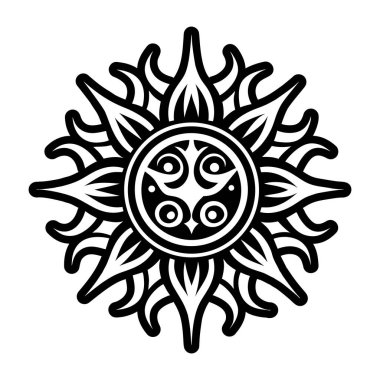 Stres ve yetişkinler için vektör soyut şablon ve mandala.