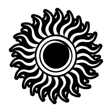 Güneş ve ay simgesi, basit biçim