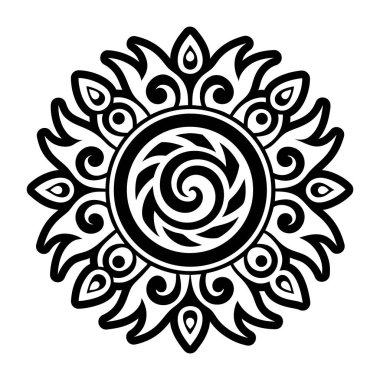 black and white abstract ethnic background