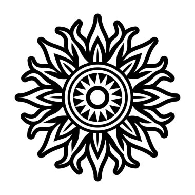 Mandala simge vektör çizim
