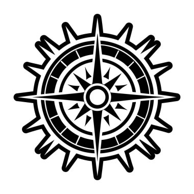 Direksiyon ikonu. Beyaz arkaplanda izole edilmiş ağ için vektör ikonlarının özet çizimi