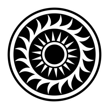 düz biçimli güneş simgesi, vektör illüstrasyonu