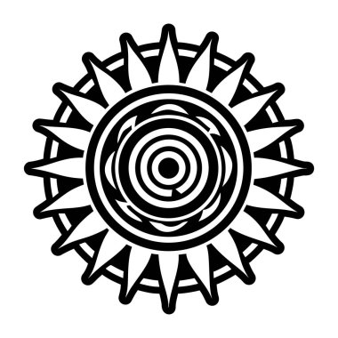 Güneş ikonu. Web için güneş vektör simgelerinin özet çizimi