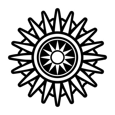 Güneş simgesi, vektör illüstrasyonu