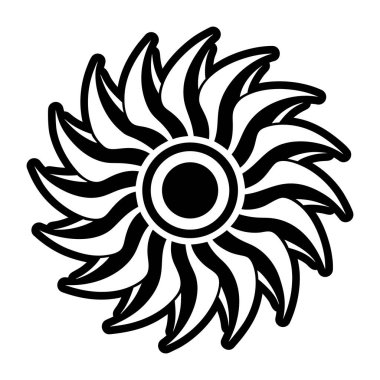 Çiçek ikonlu güneş