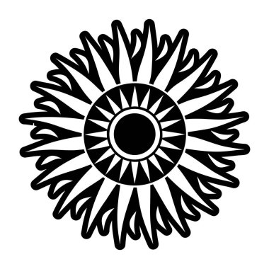 Beyaz arka planda mandala deseni var. vektör