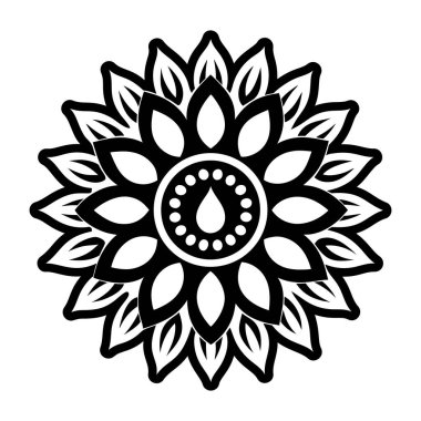 Mandala simge vektör çizim