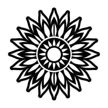 mandala. Yuvarlak süs. Dekorasyon için kullanılabilir.