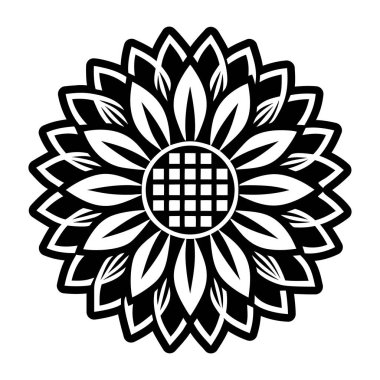 Siyah arkaplan resimlerinde mandala desenleri