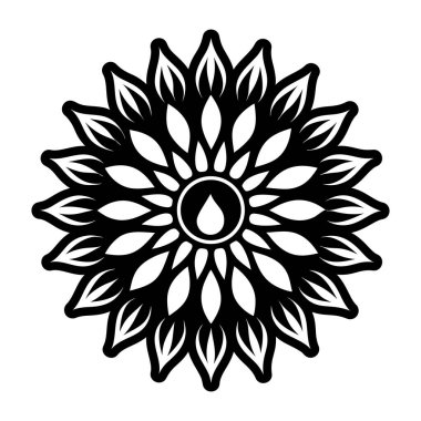 Mandala. yuvarlak süsleme desen