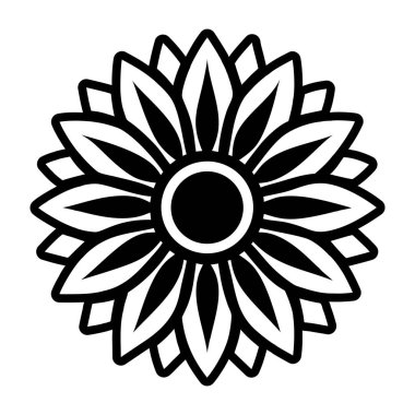 Bir çiçeğin vektör illüstrasyonu
