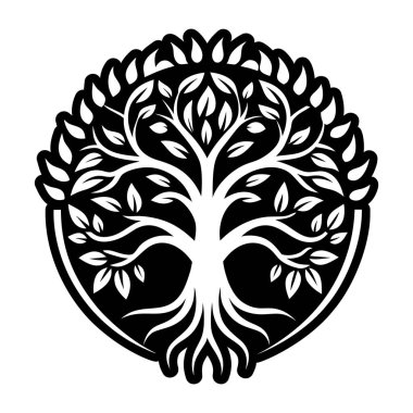 Bir ağacın vektör illüstrasyonu