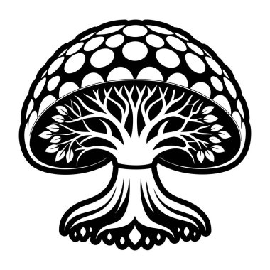 Bir mantarın vektör illüstrasyonu