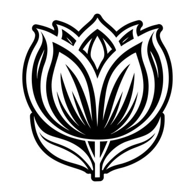 Lotus çiçek simgesi, anahat stili