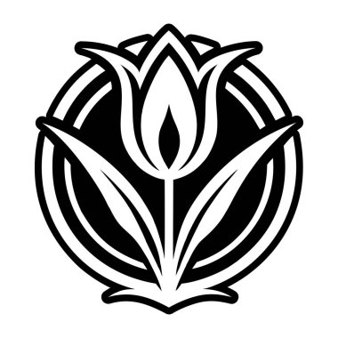 Lotus çiçek simgesi, anahat stili