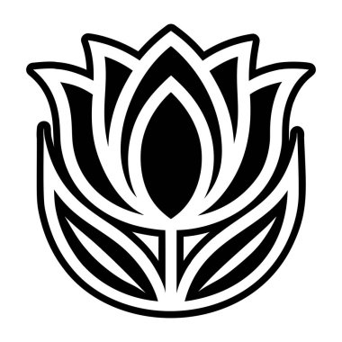 Çiçek simgesi, anahat stili