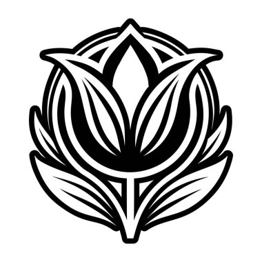 Lotus çiçek simgesi, basit tarzı