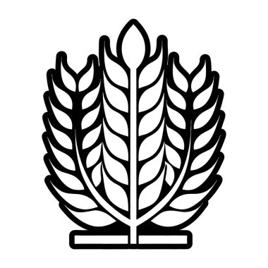 Buğday simgesi, basit stil.