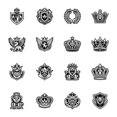 Taç simgesi hazır. kraliyet taç vektörü