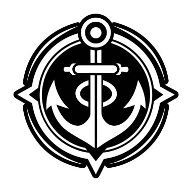 Deniz çapa simgesi, vektör illüstrasyonu