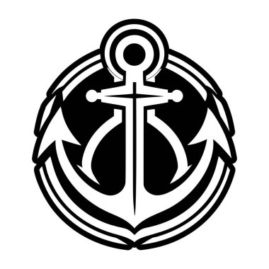 çapa deniz gemisi simgesi katı biçimde