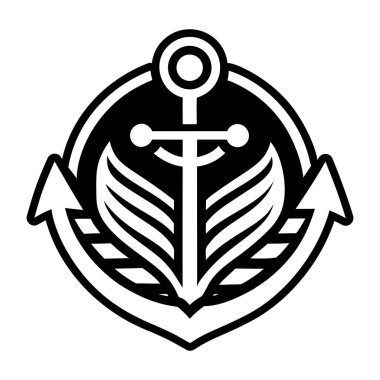 deniz çapa simgesi, basit vektör illüstrasyonu