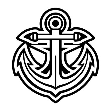 Deniz tutturucu simgesini, basit tarzı