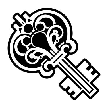 Anahtar simgesi vektör illüstrasyonu